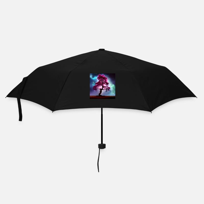 Mystischer Baum - Regenschirm (klein) - Schwarz