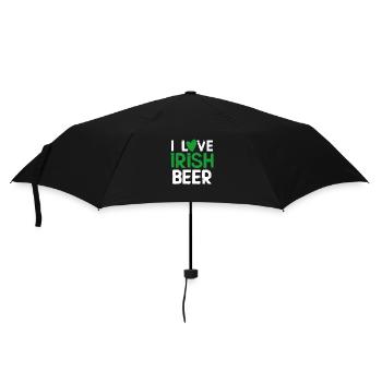 I love Irish Beer Gift Man - Umbrella (small) - black - Front