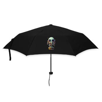 Gruseliges Zombie Monster - Regenschirm (klein) - Schwarz - Vorne
