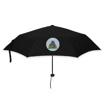 The Mountain Calls: Mountain biking in the mountains - Umbrella (small) - black - Front