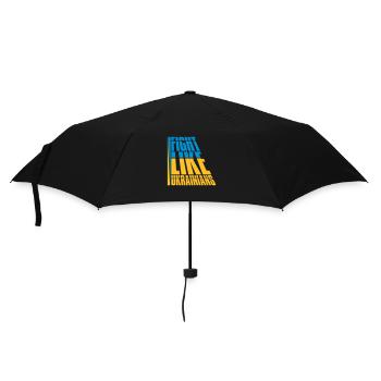 fight like ukrainians quote - Umbrella (small) - black - Front