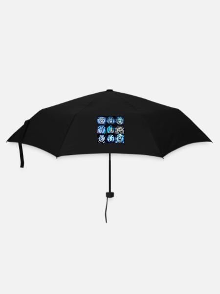 BLUE LION Collage - Umbrella (small) - black