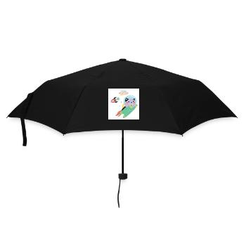 Weltraumkätzchen. - Regenschirm (klein) - Schwarz - Vorne