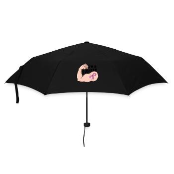 Fight Cancer - Pink ribbon - Regenschirm (klein) - Schwarz - Vorne