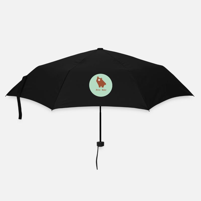 Pro Bär, Pro Braunbär, Pro Natura - Regenschirm (klein) - Schwarz