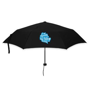my face definitely will - Regenschirm (klein) - Schwarz - Vorne