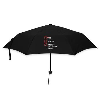 Nice naughty innocent until proven guilty christma - Umbrella (small) - black - Front