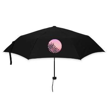 T-Shirt Urlaub Strand Palmen Ferien Sommer Sonne - Regenschirm (klein) - Schwarz - Vorne