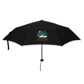 Oh navire! C’est un voyage de Noël en famille - Parapluie standard - noir - Devant