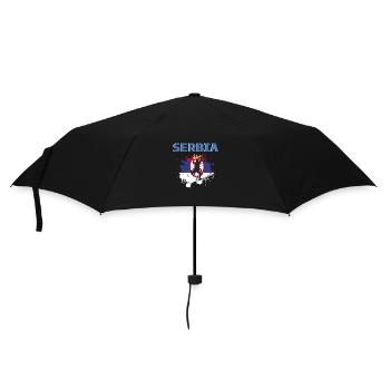 Serbien Fußball 2022 Fan Serbien Fußball - Regenschirm (klein) - Schwarz - Vorne