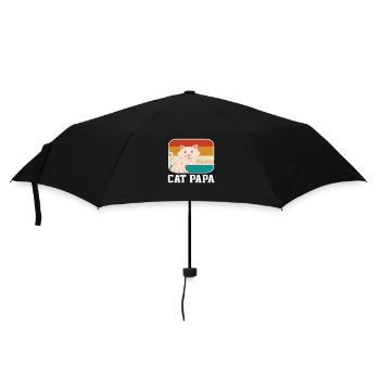 Cat Papa - Umbrella (small) - black - Front