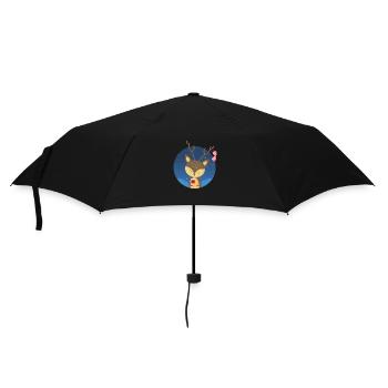 Deer and party - Umbrella (small) - black - Front