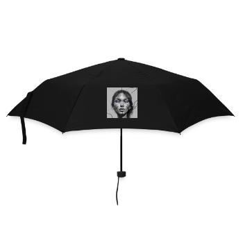 Woman Art Work Selfie - Umbrella (small) - black - Front