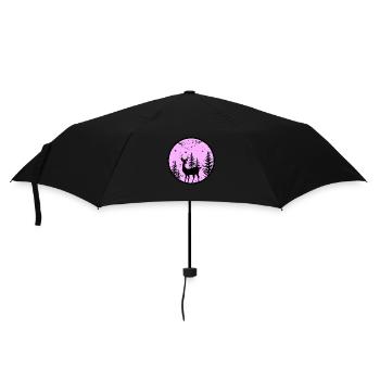 Merry Christmas Christmas xmas holiday winter santa nordic - Umbrella (small) - black - Front