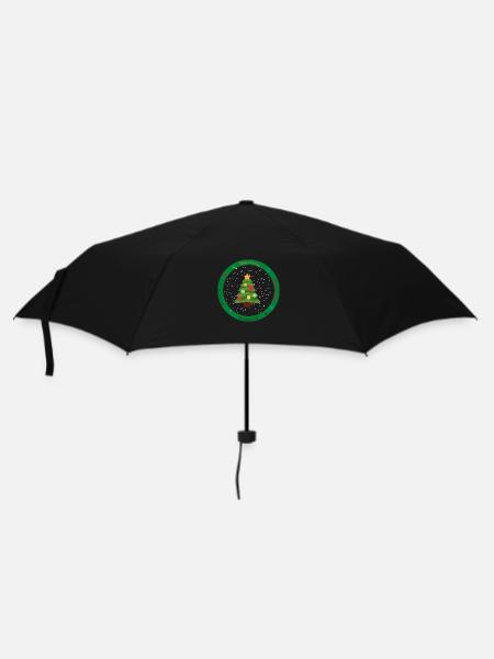 Frohe Weihnachten - Regenschirm (klein) - Schwarz