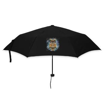 Bunter Vogel - Regenschirm (klein) - Schwarz - Vorne