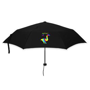 goose rainbow - Umbrella (small) - black - Front