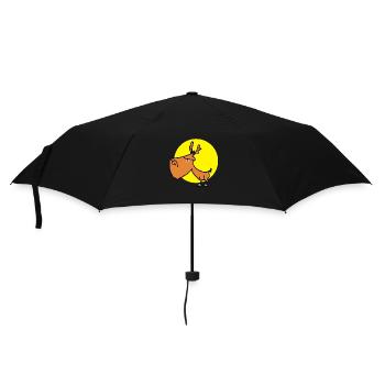 störrisches Rentier - Regenschirm (klein) - Schwarz - Vorne