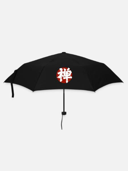 Zen Kanji RotWeiß - Regenschirm (klein) - Schwarz