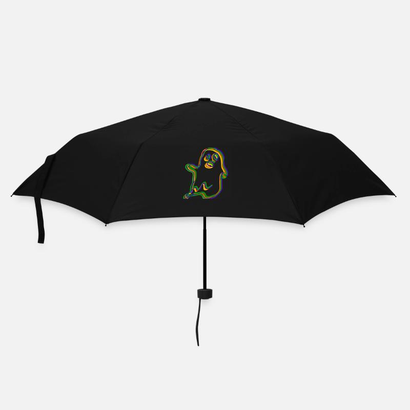 Bunter Geist - Regenschirm (klein) - Schwarz