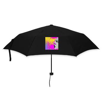 Pop art - Regenschirm (klein) - Schwarz - Vorne