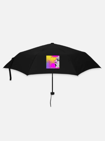 Pop art - Regenschirm (klein) - Schwarz