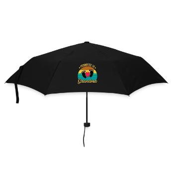 Promoted to Grandma - Befördert zur Oma Retro - Regenschirm (klein) - Schwarz - Vorne