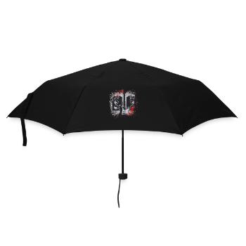 Sound Waves Music blues pop rock dance Hard Rock - Umbrella (small) - black - Front