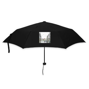 Rain at Münster's Prinzipalmarkt - Umbrella (small) - black - Front