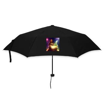 The Universe Cat - Umbrella (small) - black - Front