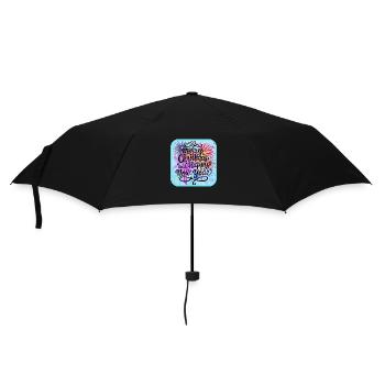 Frohe Weihnachten, Frohes Neues Jahr - Regenschirm (klein) - Schwarz - Vorne