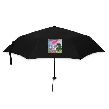 Frohe Weihnachten, Weihnachten - Regenschirm (klein) - Schwarz - Vorne