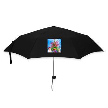 Frohe Weihnachten, Weihnachten - Regenschirm (klein) - Schwarz - Vorne