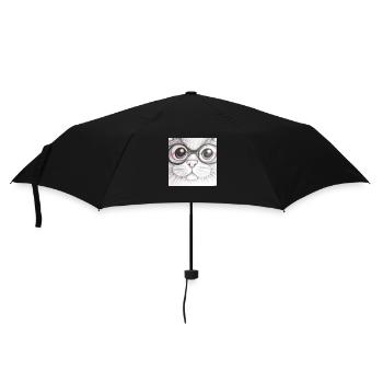 Cute Cartoon Cat - Umbrella (small) - black - Front