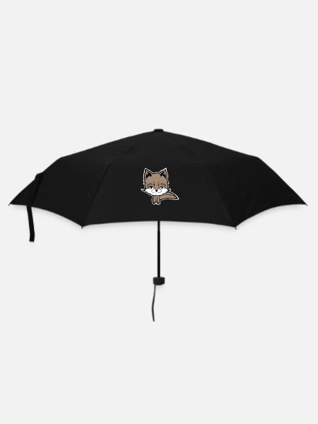 Fuchs - Regenschirm (klein) - Schwarz