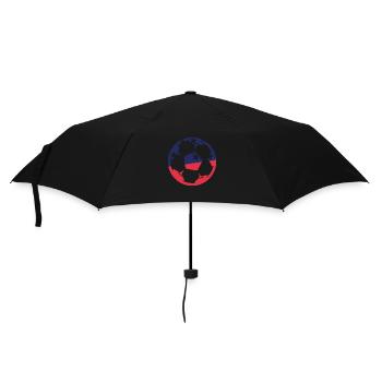 Fußball Soccer - Regenschirm (klein) - Schwarz - Vorne