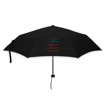 Coole Sprüche Kollektion 3 SINNE - Regenschirm (klein) - Schwarz - Vorne