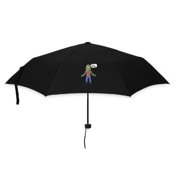 Zombie Brains and makeup - Umbrella (small) - black - Front