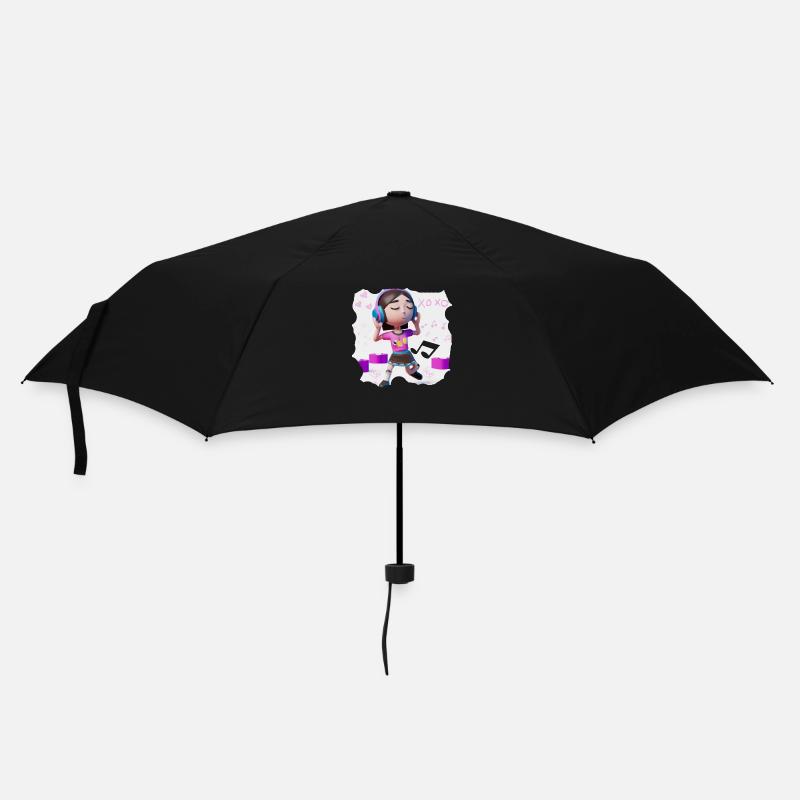 DRÔLE D’ILLUSTRATION MUSICALE FILLE 8 - Parapluie standard - noir
