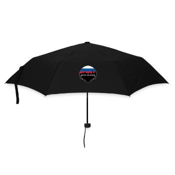 Nischni Nowgorod Russland Flagge Skyline Silhouette Tra - Regenschirm (klein) - Schwarz - Vorne