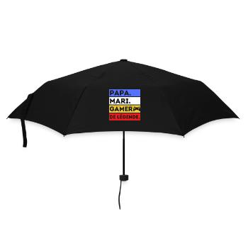 Papa gamer humour gaming cadeau fête des pères - Parapluie standard - noir - Devant