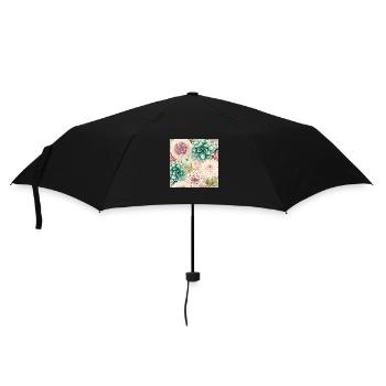 Floral Design 14 - Regenschirm (klein) - Schwarz - Vorne