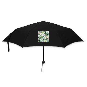 Floral Design 28 - Regenschirm (klein) - Schwarz - Vorne