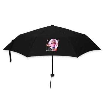 LUSTIG 28 - Regenschirm (klein) - Schwarz - Vorne