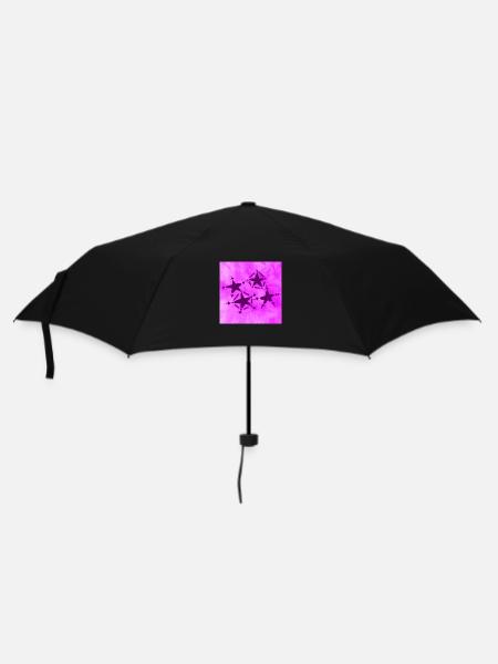 4 ÉTOILES SOURIANT LILAS - Parapluie standard - noir