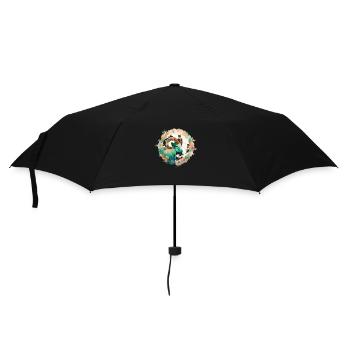 01 Zodiac sign Aries ornament watercolor colorful - Umbrella (small) - black - Front