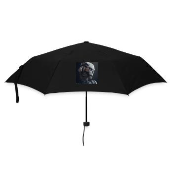 Blue-eyed cyborg robot - Umbrella (small) - black - Front