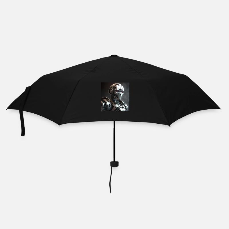 Robot cyborg yeux rouge - Parapluie standard - noir