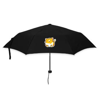 Autocollants mignons de mensonges et de sommeils de chat mignon - Parapluie standard - noir - Devant
