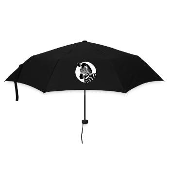 Fun Zebra Cartoon Funny Nature Animal Safari 2 - Umbrella (small) - black - Front